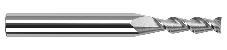 Picture of Harvey Tool 24208 .125 D x 45 Helix CarbideEM, 2 FL End Mill Standard Flute Standard Helix Carbide Uncoated Single End Square Sharp